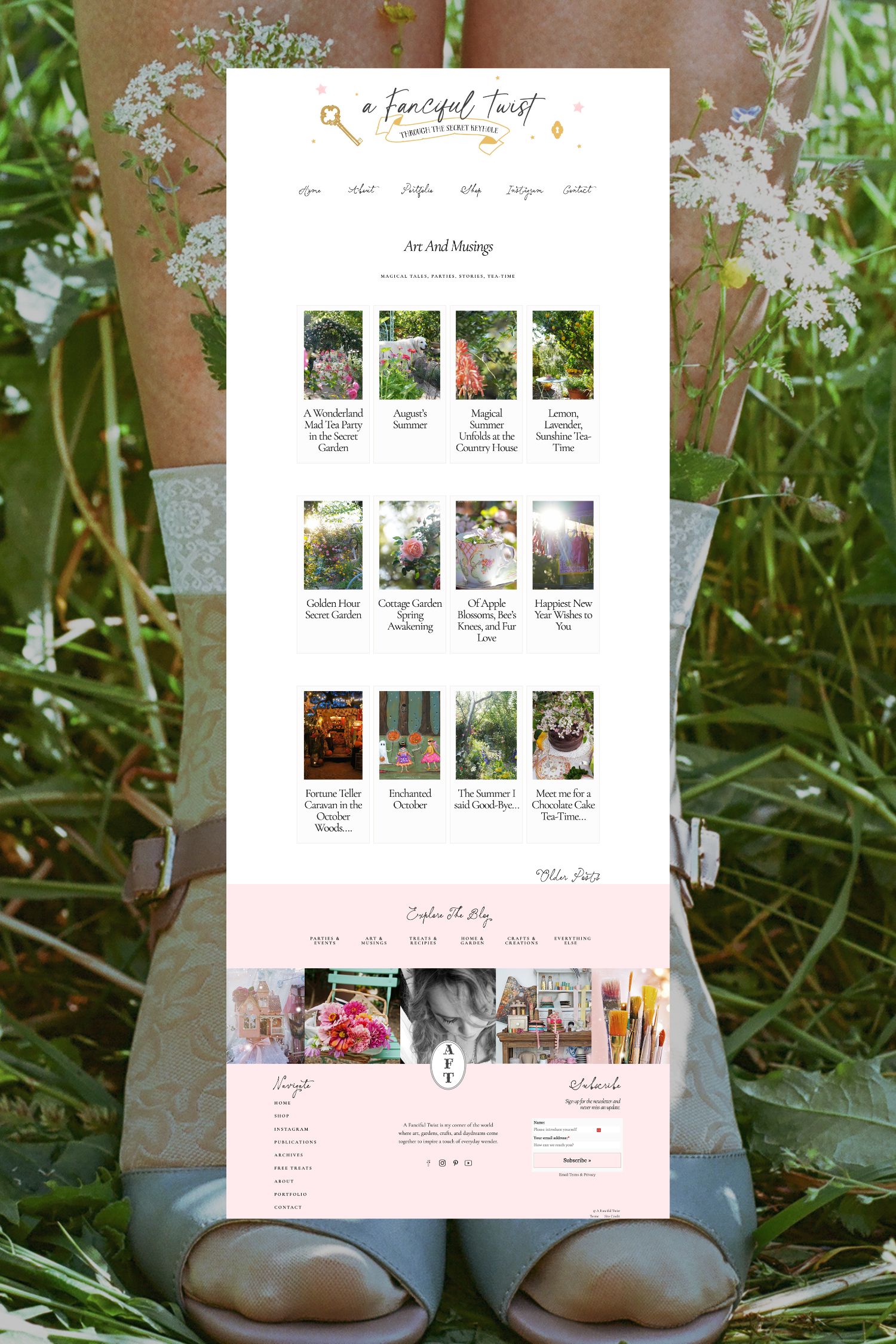 showit blog page mockup